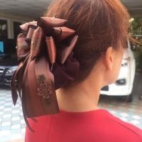 ราคา โบว์ กิฟติดผม เนตติดผม แฮร์พรีท โบว์ผูกผม bow snood net hair (785928772)