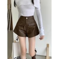 ราคา กางเกงขาสั้นขากว้างผู้หญิงทรงเอสีดำเอวสูงบาง2337รองเท้าบูทกางเกงหนังเซ็กซี่ใส่ข้างนอก Hgdd (28710184117)