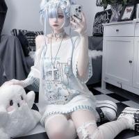 ราคา เสื้อยืด ไหล่เฉียงนุ่มน่ารักที่ไม่มีสายหนังแขนสั้นลายบ้านเอเชียวัฒนธรรมด้านบนสไตล์ขี้เกียจญี่ปุ่นหญิงชุดน้ํากลาง (24827806260)