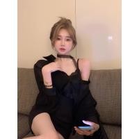 ราคา กางเกงกระโปรงสลิมอารมณ์เสื้อเชิ้ตแขนยาวสีดำราคาจริงซีทรูเอวสูงใส่แล้วดูผอมสะโพกยิงจริง pz7l (28160178325)