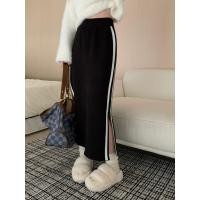 ราคา กระโปรงไหมพรมถักยาวยาวสำหรับสาวอวบ เอวยางยืด6m0c (27760198059)