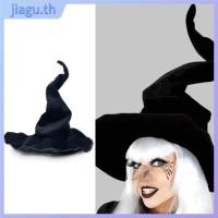 ราคา หมวกพ่อมด JIAGU หมวกปีศาจสักหลาดบิด อุปกรณ์ประกอบฉากภาพหมวกถักขนสัตว์พับสีดําวินเทจ (29360320066)