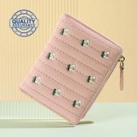 ราคา เย็บปักถักร้อยดอกไม้ขนาดเล็กกระเป๋าสตางค์หญิงการออกแบบความรู้สึกแบบพกพาพับกระเป๋าสตางค์กระเป๋าสตางค์สาวนักเรียน ก9ยู9 (29809036474)