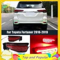 ราคา j00 สําหรับ Toyota Fortuner 2016 2019 LED กันชนด้านหลังไฟตัดหมอกพร้อมไฟเบรคไฟเลี้ยวโคมไฟสะท้อนแสงขับรถไฟ (26455944426)