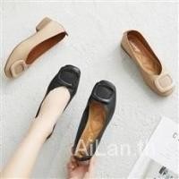 ราคา รองเท้าทำงานแบบสวมแบบใหม่รองเท้าผู้หญิงรองเท้าชั้นเดียวทรงพั้มพ์ (28659431355)