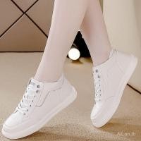 ราคา รองเท้าส้นแบนหนังแท้ใช้ได้กับทุกฤดูกาลรองเท้าสีขาว (27908590886)