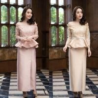 ราคา ชุดออกงานแบบปาดไหล่ ใช้ผ้าลูกไม้นำเข้าจาก (1759809462)