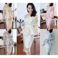 ราคา เดรสเปิดไหล่ลูกไม้ s m l xl 2xl (11979698182)