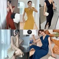 ราคา เดรสไหมพรม ผ้านิ่มยืดหยุ่นตามตัว (6248031321)