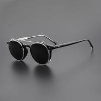 ราคา Retro Oval Optical กรอบแว่นตาที่ถอดออกได้แว่นตากันแดดโพลาไรซ์คลิปบน Punk แว่นตา D5037 (29050720985)