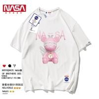ราคา เสื้อยืดแขนสั้น ทรงหลวม ลายหมี Nasa สีชมพู สําหรับผู้ชาย และผู้หญิง (13382075851)
