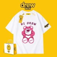 ราคา Hi drew เสื้อยืดแขนสั้น ทรงหลวม ลายหมี สีชมพู แฟชั่นฤดูร้อน สําหรับผู้ชาย คู่รัก (17429428496)