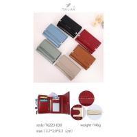 ราคา กระเป๋าสตางค์ classic moden กระเป๋าสตางค์ใบกลางผู้หญิง 3พับ 6223 030 (3909572995)