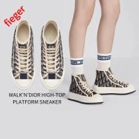 ราคา New Dior classic women s sports shoes WALK N DIOR HIGH TOP PLATFORM SNEAKER (21883342774)