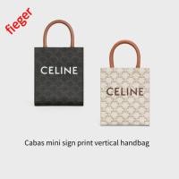 ราคา กระเป๋าคลาสสิก Celine ใหม่ Cabas mini sign print vertical handbag (22872020362)