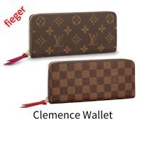 ราคา ใหม่ กระเป๋า LOUIS VUITTON classic LV ผู้หญิง Clémence wallet (22174685070)
