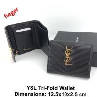 ราคา Saint Laurentถูกที่สุด ของแท้ 100 Ysl Tri fold wallet (28360211763)