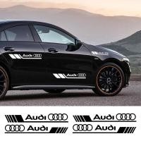 ราคา 2pcs รถประตูด้านข้างสติกเกอร์สําหรับ Audi A3 8l A1 Q5 TT mk2 C7 C6 Q7 Q3 Q2 A5 A4 B7 B8 B5 A6 กระจกมองหลังรถตกแต่งกันน้ํา Decals (24480904428)