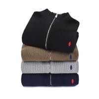 ราคา Ralph Lauren Men s Sweater Autumn and Winter Stand Collar Twist Knitted Sweater Business Casual Wool Blend Full Pull Cardigan Sweater (28010519906)