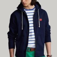 ราคา Ralph Lauren Pony Men s New Brushed Hoody Casual Cardigan Coat Loose Youth Hooded Fleece Sweater (28010519810)