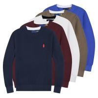 ราคา Ralph Lauren round Neck Sweater Men s Spring and Autumn Horse Logo Pure Color Cotton Long Sleeve Casual Embroidered Slim Business Men s Wool Top (28010519808)
