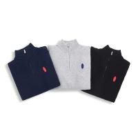 ราคา Ralph Lauren Men s Sweater Autumn and Winter Wear Stand Collar Knitted Sweater Wool Blend Hit Flower Bead Half Zipper Thermal Pullover (27910519850)