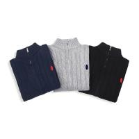 ราคา Ralph Lauren Men s Sweater Autumn and Winter Stand Collar Twist Knitted Sweater Business Casual Wool Blend Full Pull Warm Cardigan Wool (27910519848)