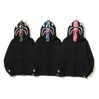 ราคา BAPE Embroidered Patch Shark Camouflage Double Hood Men s and Women s Same Brushed Hoody Hoodie Cardigan (29260530346)