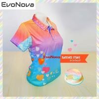 ราคา Evonova ลายหัวใจไล่ระดับสีฟ้าสีส้มดีไซน์ใหม่ เสื้อโปโลสไตล์ไทยสําหรับผู้ชายและผู้หญิง ดีไซน์ Unisex (27708626748)