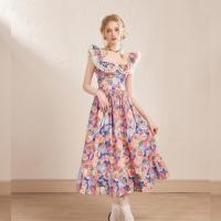 ราคา ชุดเดรสแขนบินเล็กไหล่เดียวฝรั่งเศส ยูนิฟรี (24485263767)