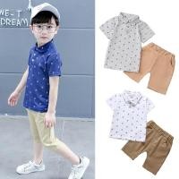 ราคา เสื้อโปโลแขนสั้น กางเกงขาสั้น ลายสมอเรือ สไตล์คลาสสิก แฟชั่นฤดูร้อน สําหรับเด็กผู้ชาย อายุ 1 7 ปี (16795527024)
