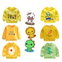 ราคา 3 8 ปีเด็กเสื้อยืดผ้าฝ้ายแขนยาวน่ารักหมีดอกไม้ลายไดโนเสาร์ (18600743193)