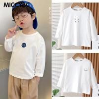 ราคา MICCYBC เสื้อยืดแขนยาว ลายหน้ายิ้ม สีขาว สําหรับเด็กผู้ชาย และเด็กผู้หญิง 3 10 ปี (25004051922)