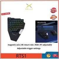 ราคา Delux RTS1 คีย์บอร์ดแกนแม่เหล็กมือเดียวแบบกลไกพร้อมการเดินทางแบบคีย์แบบปรับได้ 8kHz RT โปรแกรมมาโครเกม FPS เฉพาะ (27510247259)