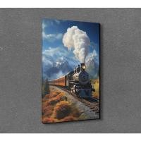 ราคา ศิลปะผนังผ้าใบรถไฟด่วน ภูเขาธรรมชาติภูมิทัศน์ผ้าใบพิมพ์ ภาพวาดผ้าใบรถไฟถ่านหิน ตกแต่งบ้าน ตกแต่งผนัง หนึ่งในชนิด ไม่มีศิลปะกรอบผนังศิลปะ (27058349406)