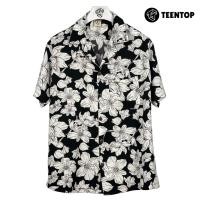 ราคา เสื้อฮาวาย ผ้าไหมอิตาลี เสื้อเชิ้ต แขนสั้น ลายดอก Teentop ดำ เหลือง (26000755268)