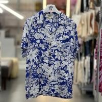 ราคา เสื้อฮาวาย ผ้าไหมอิตาลี เสื้อเชิ้ต แขนสั้น Teentop ลายดอก น้ำเงิน (25232260874)