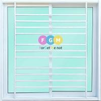 ราคา ค่าส่งถูก หน้าต่างอลูมิเนียมบานเลื่อน ขนาด 100x100 110x100 110x120 ซม หน้าต่างพร้อมเหล็กดัด ใส่เหล็กดัดโมเดิร์นเรีย (14213976984)