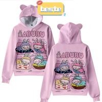 ราคา Beste Labubu เสื้อฮู้ดพิมพ์ลาย Labubu Womens Hoodie ลําลองแขนยาวฤดูใบไม้ร่วงเสื้อหูแมว (28360240824)