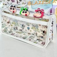 ราคา Blazebea กล่องดินสอเครยอนชินจัง โปร่งใสการ์ตูนอะนิเมะปากกากระเป๋า แฟชั่นซิปกระเป๋าถือกล่องดินสอแต่งหน้าลิปสติกกระเป๋าหญิง หญิง (27405312291)