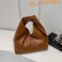 ราคา Blazebea กระเป๋าถือจีบเรียบง่าย กระเป๋าโท้ทผู้หญิงทรงสี่เหลี่ยมความจุขนาดใหญ่ แบบพกพาสไตล์หนัง PU นุ่มไหล่เดียวกระเป๋าเดินทาง (29908536015)