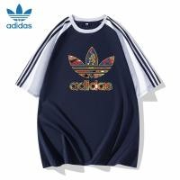 ราคา ADIDAS อาดิดาส100 ต้นฉบับผ้าฝ้ายแขนแขนสั้นเสื้อยืดคู่เสื้อยืด จุดต่ําสุด เสื้อรอบคอเสื้อยืดผู้ชายท็อปส์ เสื้อยืด สําหรับผู้หญิง (25879997172)