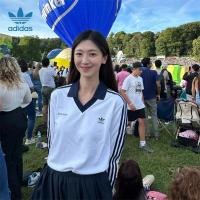 ราคา โลโก้ปัก Adidas 100 Original Cotton Collar Sweatshirts ชุดกีฬาสําหรับผู้หญิงคู่เสื้อกันหนาว Bottoming เสื้อสําหรับผู้หญิง V คอเสื้อกันหนาว (29110292620)