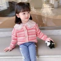ราคา ฤดูใบไม้ร่วงฤดูหนาวรูปแบบใหม่กลางเด็กเล็กสีชมพูลายรอบคอถักคาร์ดิแกน (25785872609)