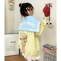 ราคา ฤดูใบไม้ร่วงใหม่สไตล์กองทัพเรือคอปกด้านบนน่ารักเสื้อกันหนาวหมวกเสื้อซับหนาหลวมหวานสไตล์แจ็คเก็ตแขนยาวทุกการแข่งขันแฟชั่นอินสไตล์ชาแนล (29010850332)