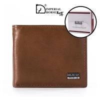 ราคา Imperial Horse Three Fold Men s Genuine Leather Wallet ID Credit Card Holder With Gift Box 025 (28101079665)