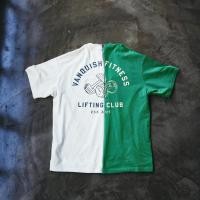 ราคา เสื้อยืดแขนสั้น ผ้าฝ้ายแท้ พิมพ์ลายกล้ามเนื้อ ทรงหลวม อินเทรนด์สปอร์ต สําหรับผู้ชาย (17696240212)