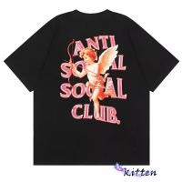 ราคา Anti SOCIAL SOCIAL CLUB ASS0 Little Angel Bow Arrow พิมพ์เสื้อยืดผู้ชายผู้หญิงคู่ผ้าฝ้ายหลวมกลางแจ้งยอดนิยมแขนสั้น 0528 (26101129008)