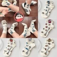 ราคา Shoeemporium ถุงเท้าข้อเท้าเครยอนชินจัง ผ้าฝ้ายดาวการ์ตูนกีฬากลางแจ้งถุงเท้ากลางลูกวัว ตลกสไตล์อินระบายอากาศสไตล์ญี่ปุ่นเครยอนชินจังถุงเท้าสั้นฤด (29106757090)