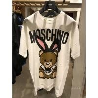 ราคา MOSCHINO เสื้อยืดแขนสั้น ผ้าฝ้าย ทรงหลวม ลายหูกระต่าย และหมีชิโน่ (18951536949)